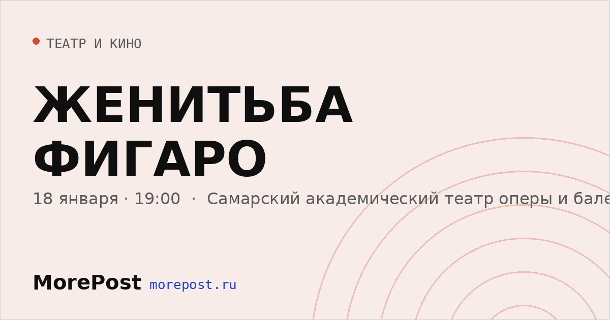 Афиша «ЖЕНИТЬБА ФИГАРО»
