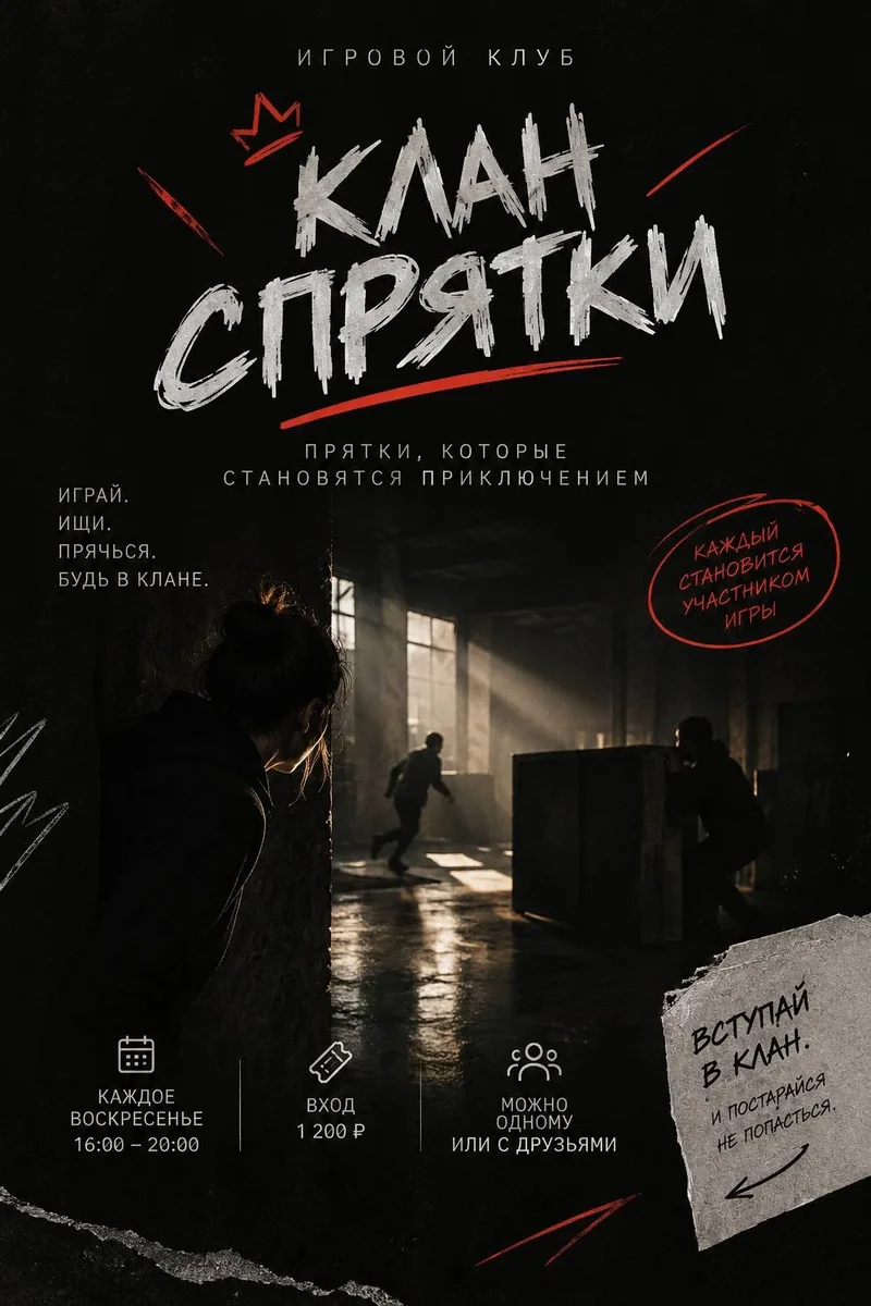 Афиша «18 октября - клан Спрятки»