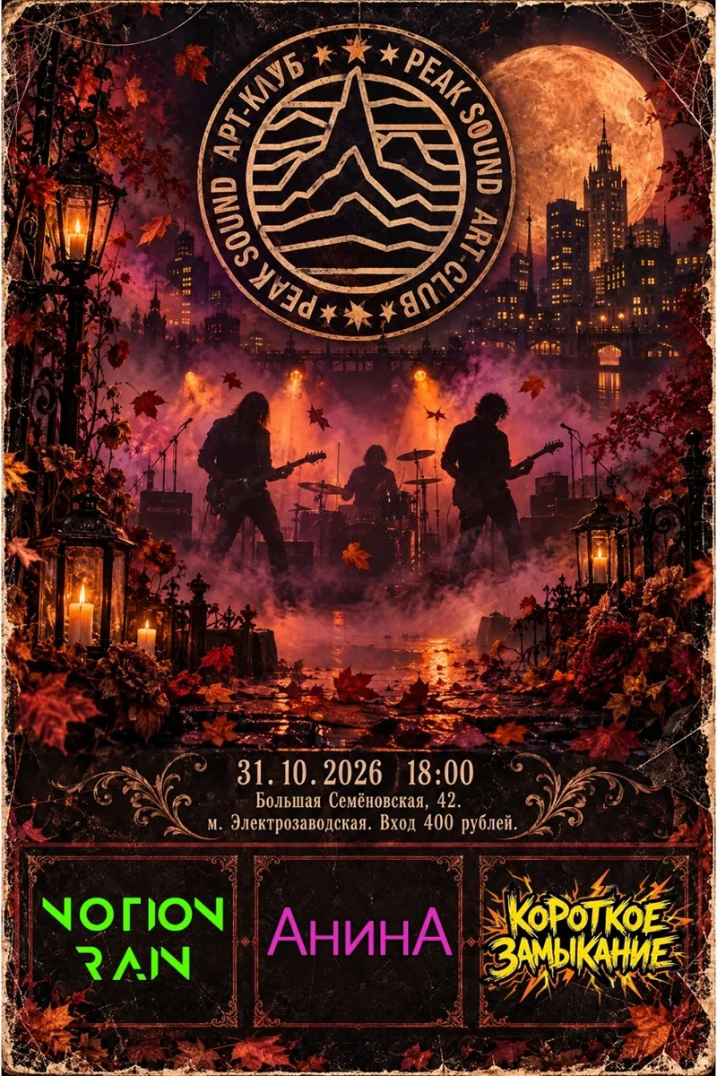 Афиша «31.10 Осенний концерт в PeakSound»