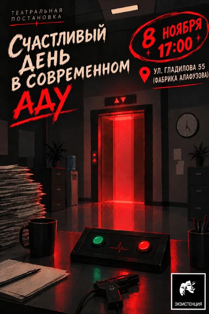 Афиша «8 ноября - комедия "Счастливый день в аду"»