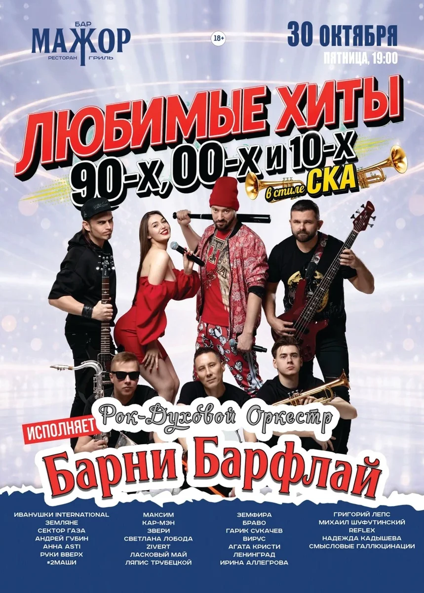 Афиша «Barney Barfly»
