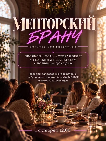 Афиша «Бранч с МЕНТОРОМ»