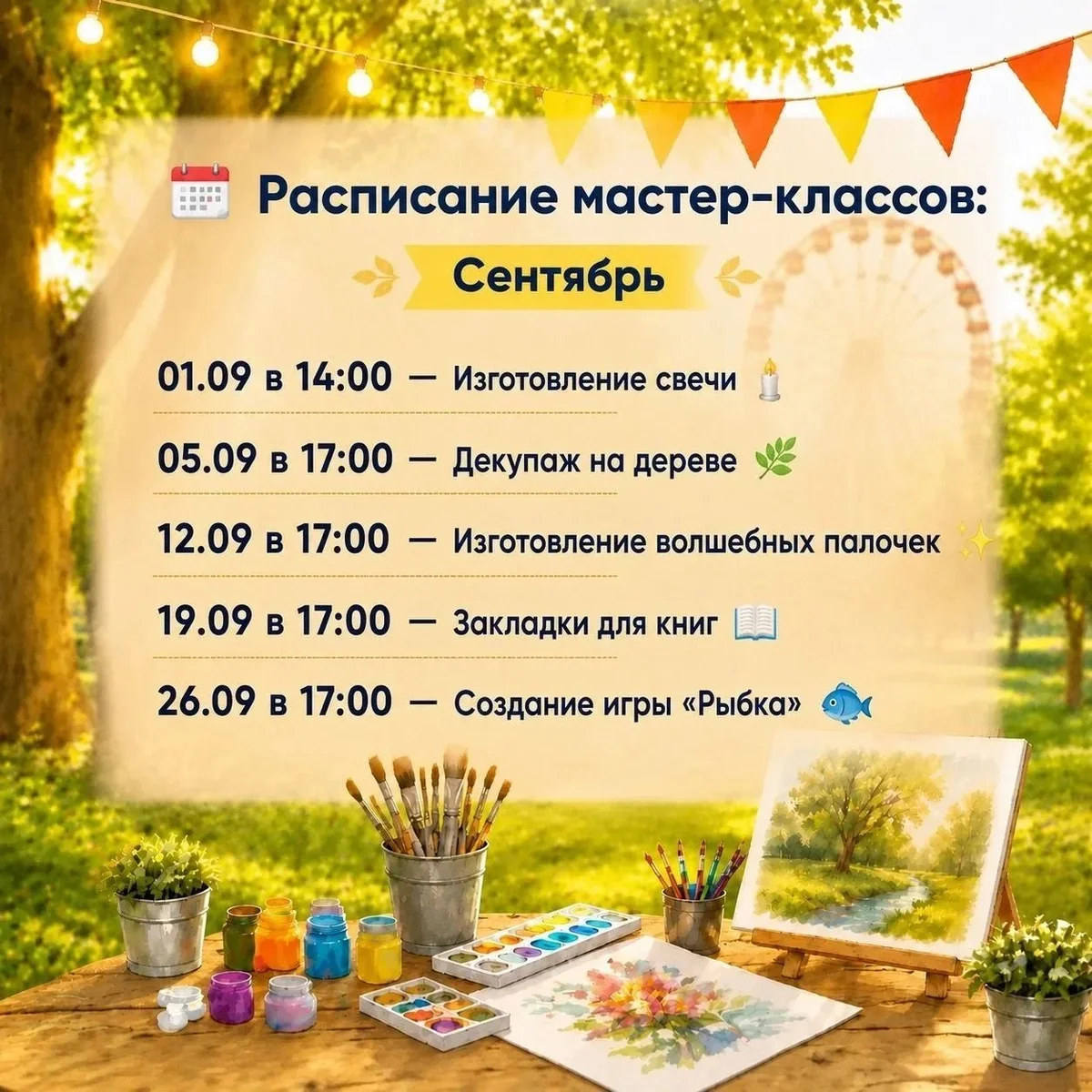 Афиша «Декупаж на дереве»