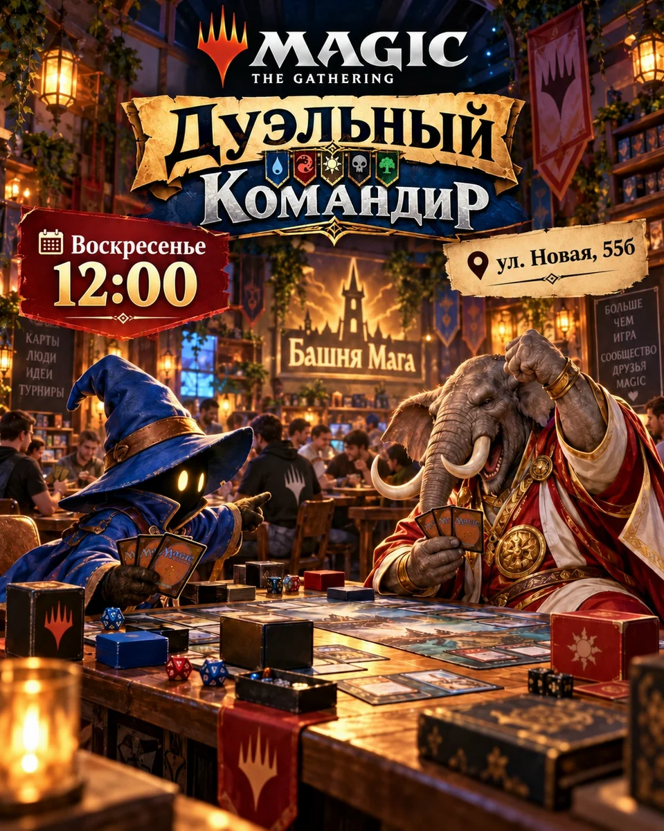 Афиша «Дуэльный Командир в Magic: The Gathering»