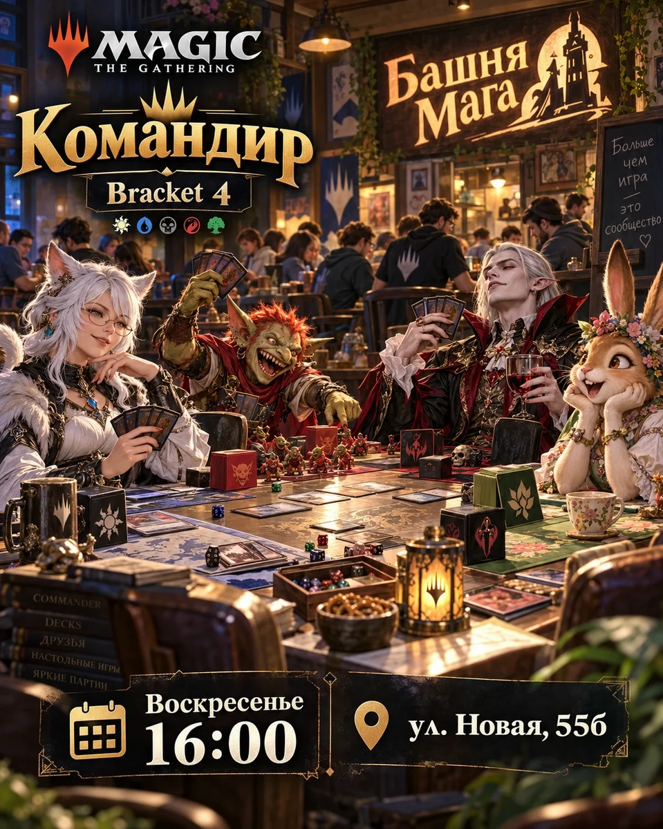 Афиша «Формат «Командир» в Magic: The Gathering»