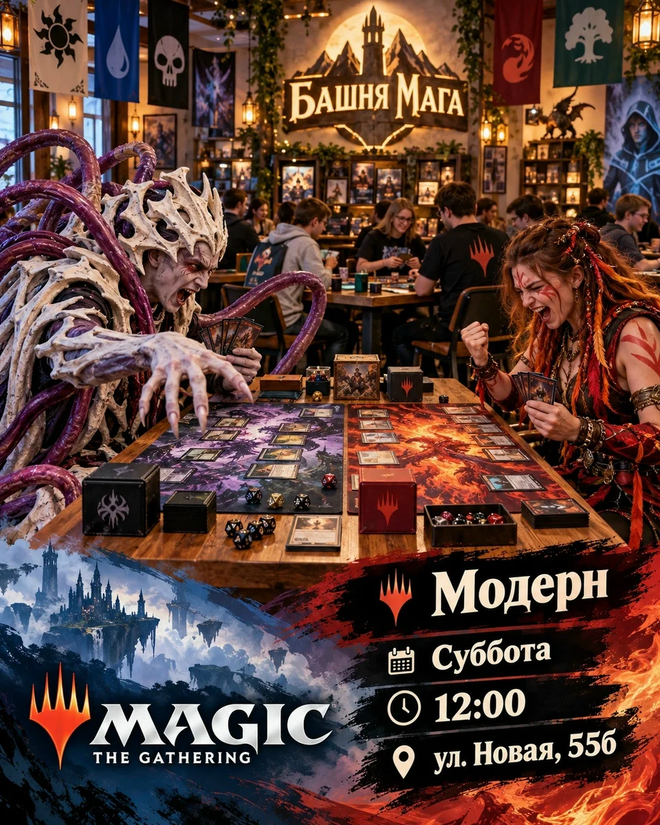 Афиша «Формат «Модерн» в Magic: The Gathering»