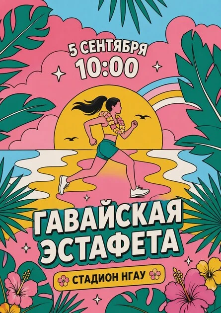 Афиша «Гавайская эстафета»