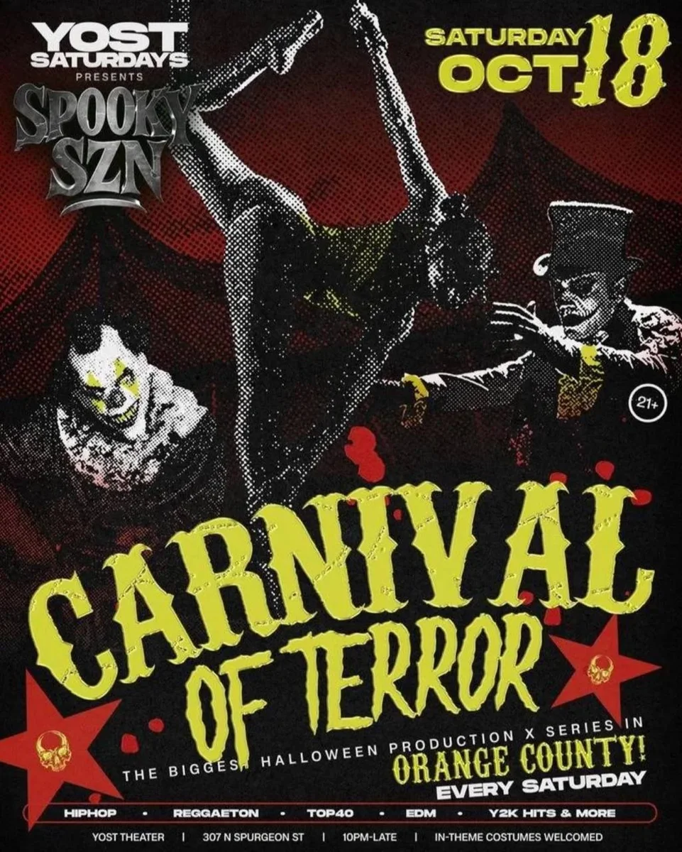 Афиша «HALLOWEEN: CIRCUS OF FREAKS»