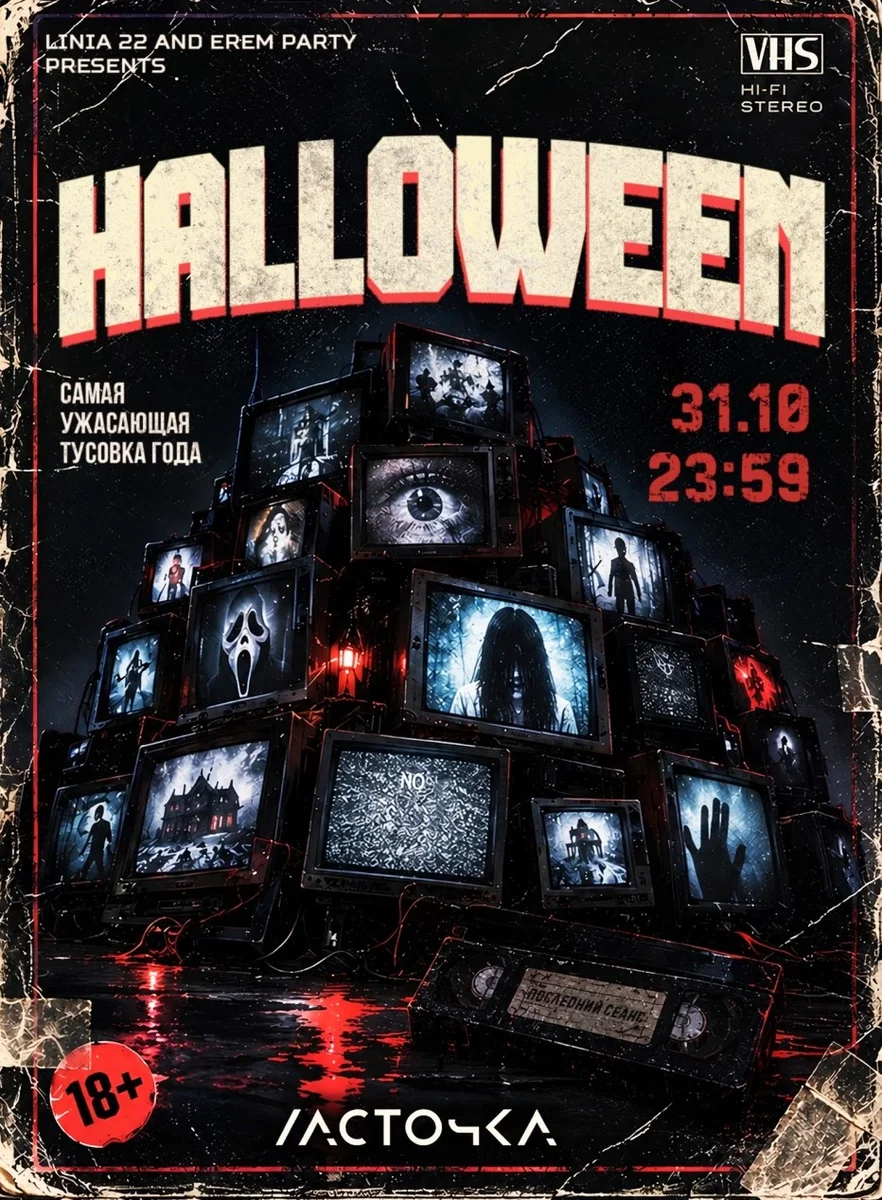 Афиша «HALLOWEEN: Последний сеанс 31.10 | САНКТ-ПЕТЕРБУРГ | LINIA 22 X EREM PARTY»