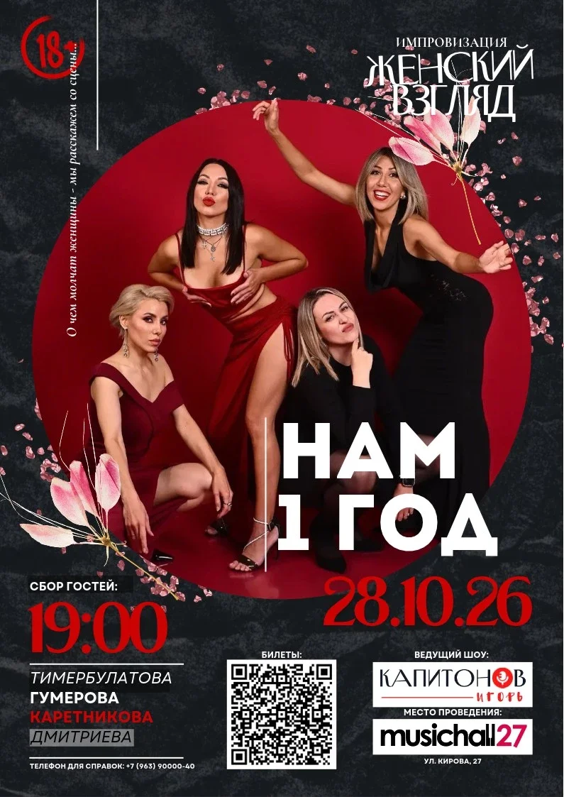 Афиша «ИМПРОВИЗАЦИЯ "Женский взгляд. Нам 1 год"»
