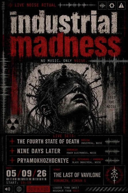 Афиша «Industrial Madness»