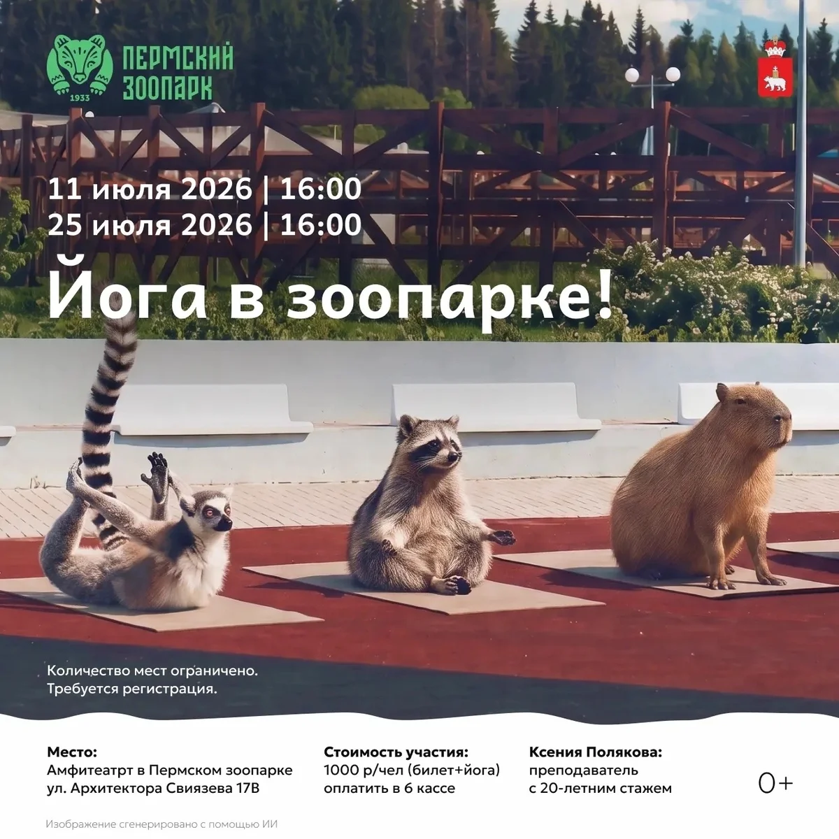 Афиша «Йога в Пермском зоопарке»