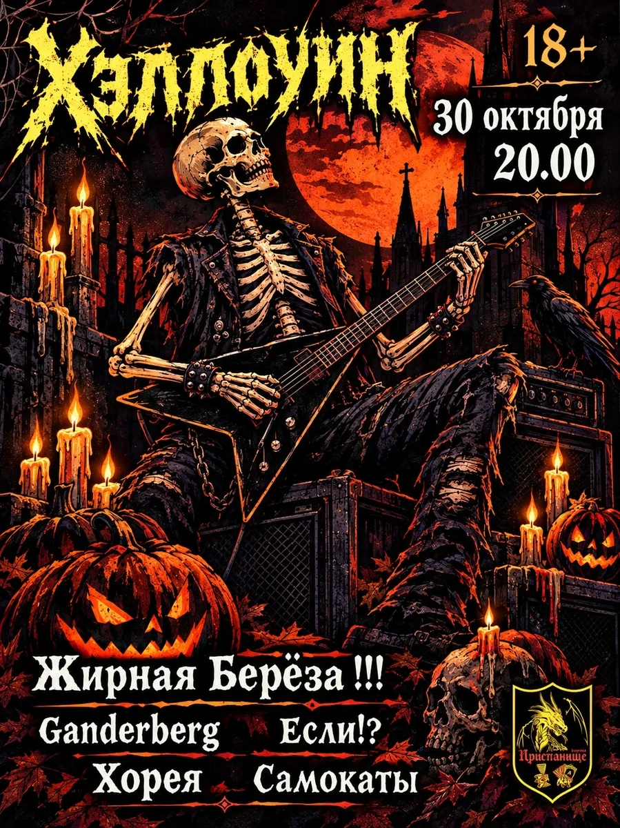 Афиша «Хэллоуин в Корчме «Пристанище»»