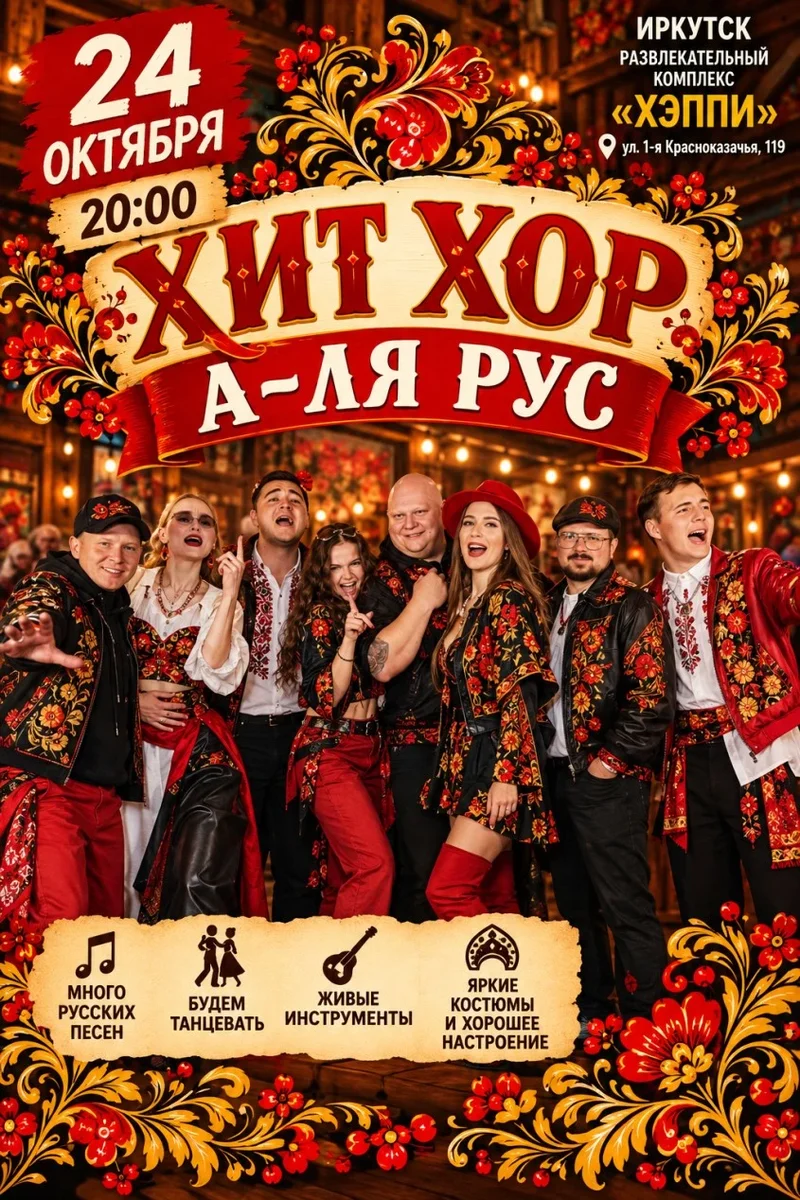 Афиша ««Хит Хор А-ля-Рус», Иркутск»
