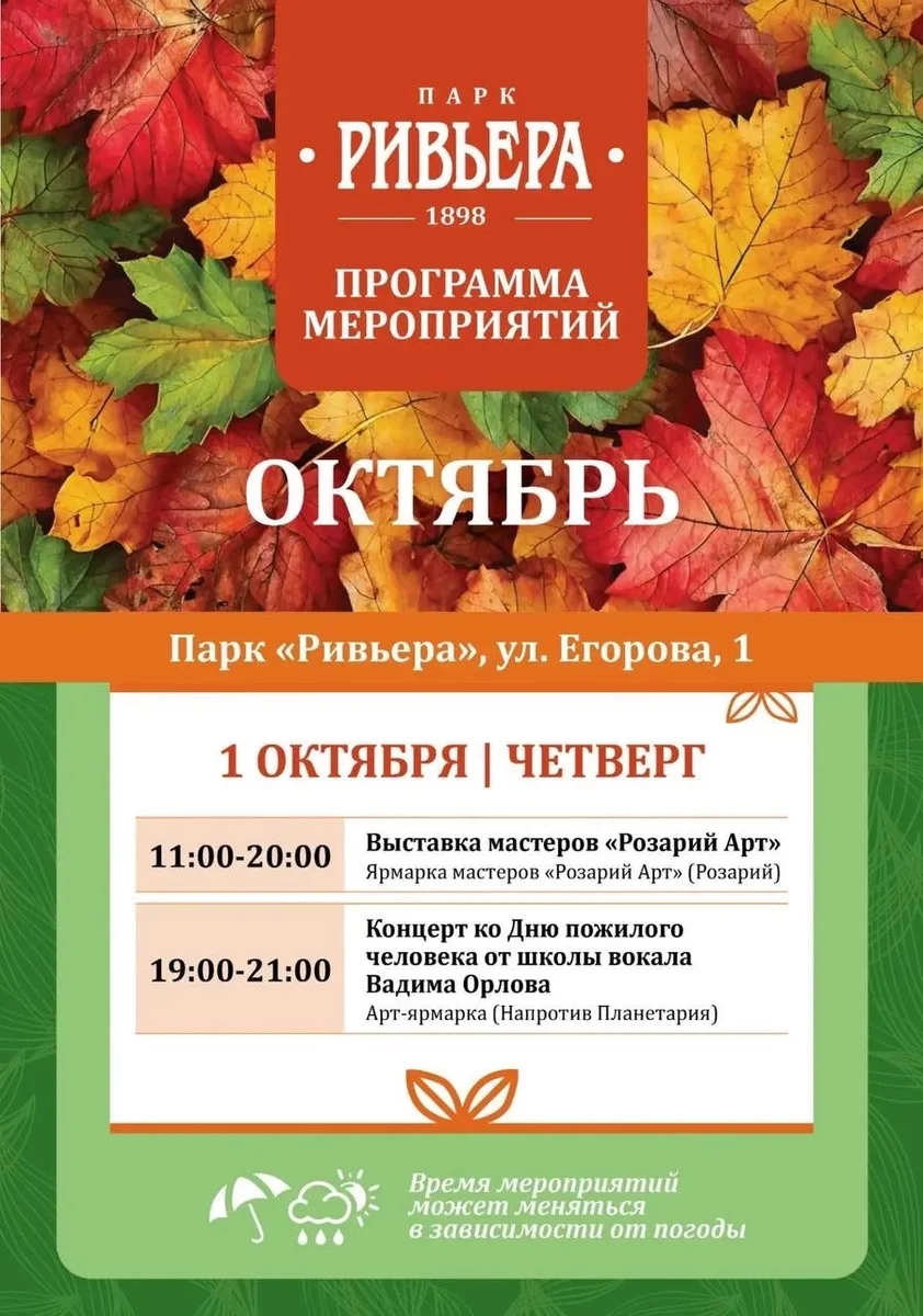 Афиша «Концерт ко Дню пожилого человека»