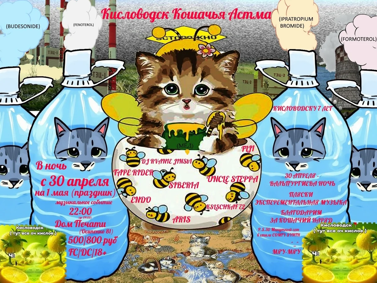 Афиша «Кошачья Астма»