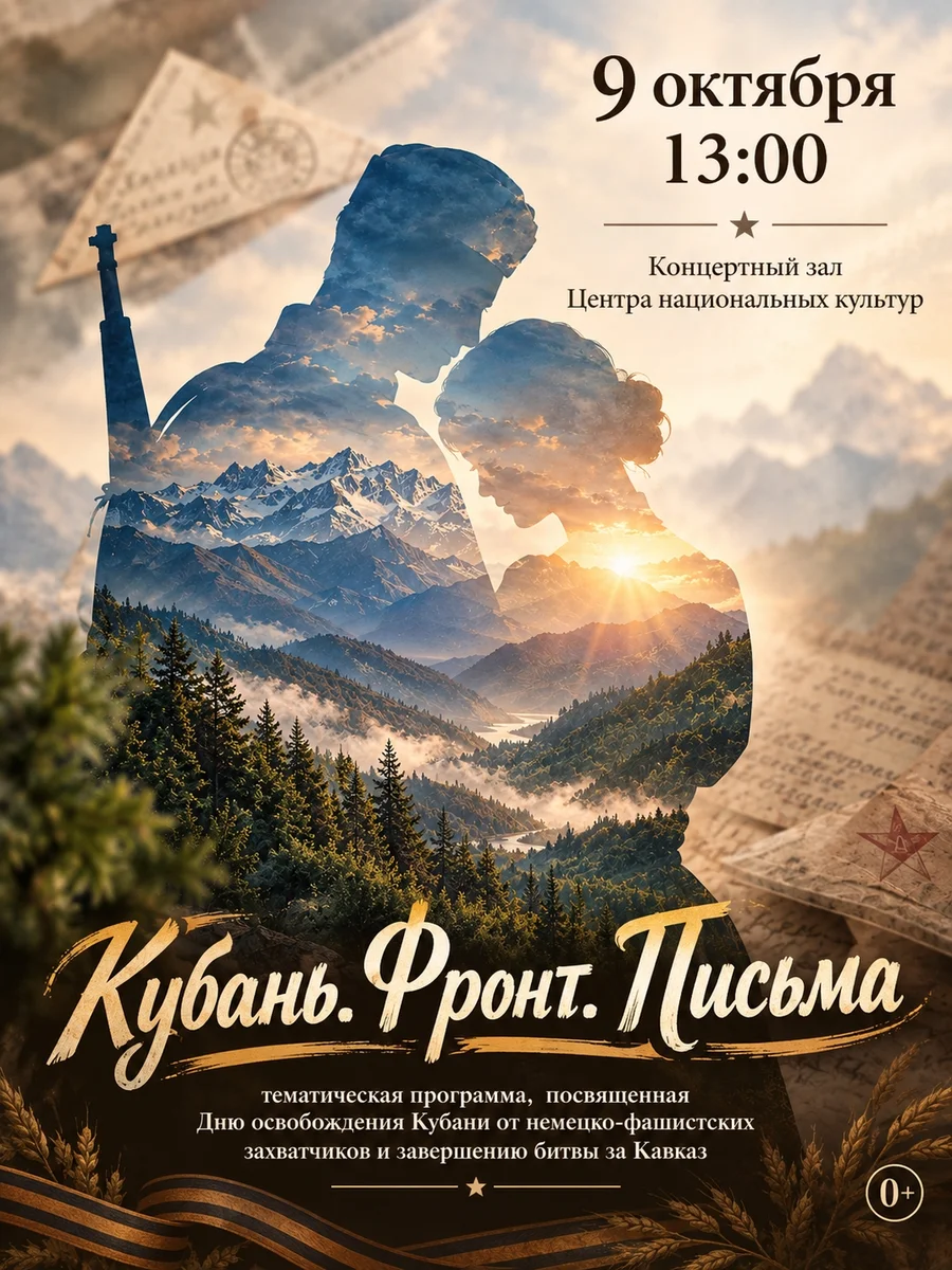 Афиша «Кубань. Фронт. Письма.»