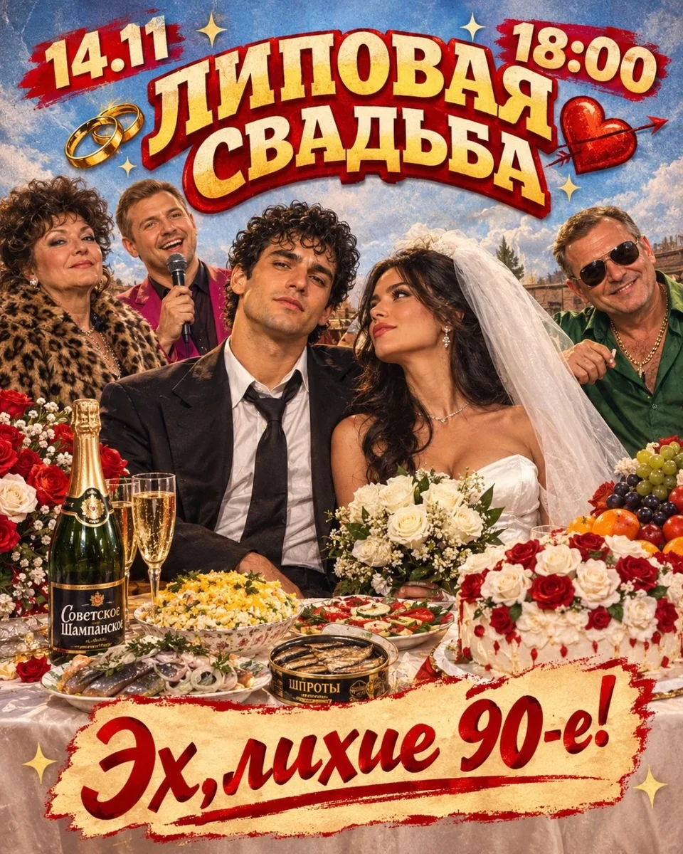 Афиша «Липовая свадьба «Лихие 90-е»»