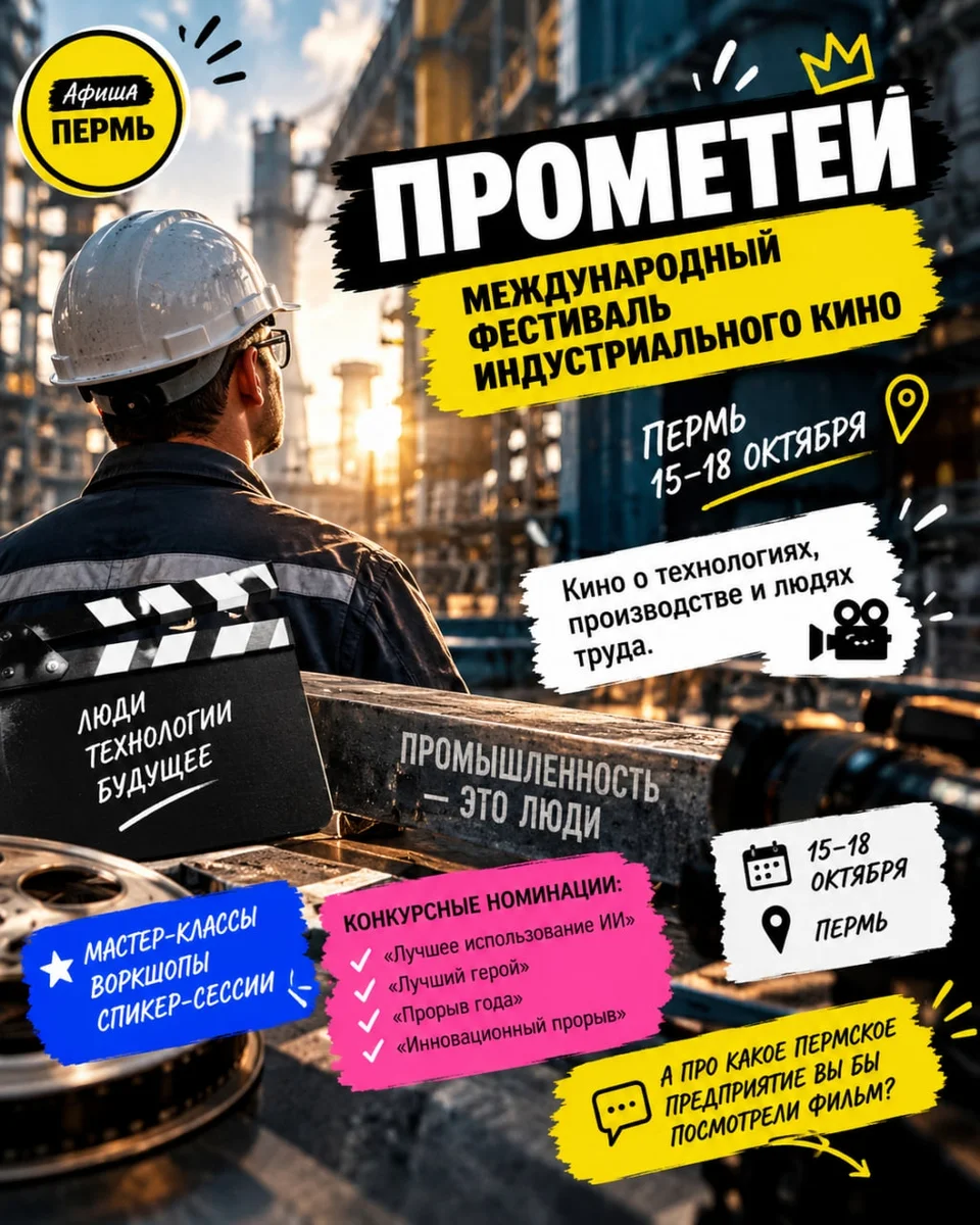 Афиша «Международный фестиваль индустриального кино «Прометей»»