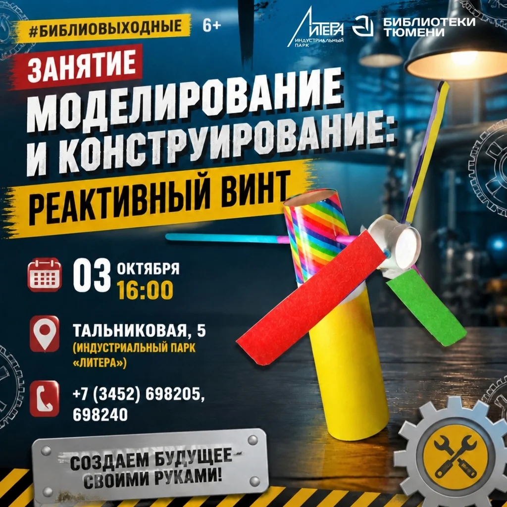 Афиша «Моделирование и конструирование: Реактивный винт»