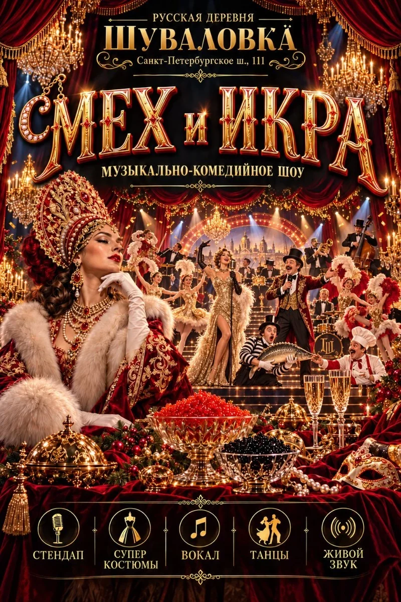 Афиша «Музыкально - юмористическое шоу "сМех и Икра"»