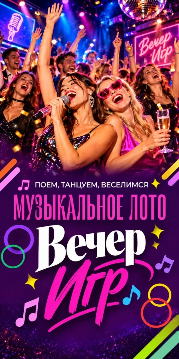 Афиша «Музыкальное лото Вечер Игр в Москве 18 октября (воскресенье) — Соло»