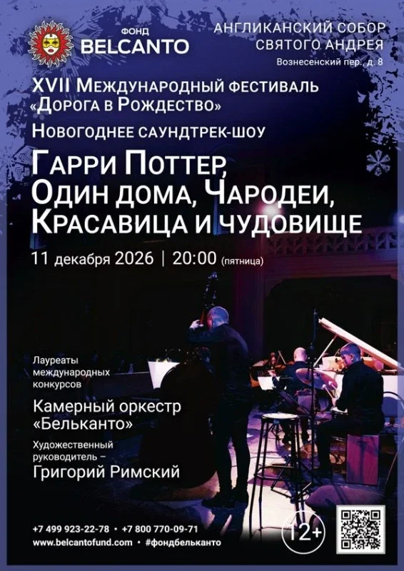 Афиша ««Новогоднее Саундтрек-шоу. Гарри Поттер, Один дома, Чародеи, Красавица и Чудовище»»