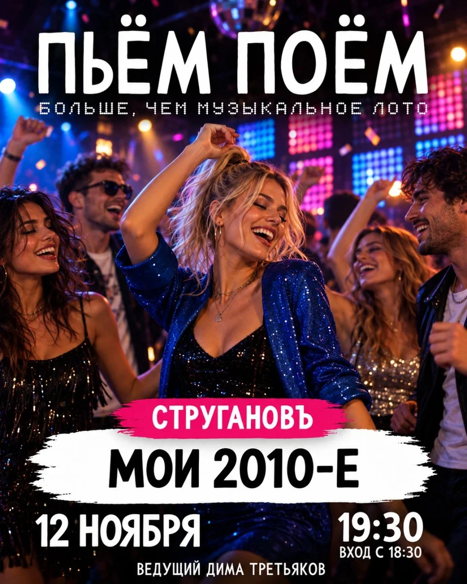 Афиша «Пьём Поём | 12 ноября | Мои 2010е»