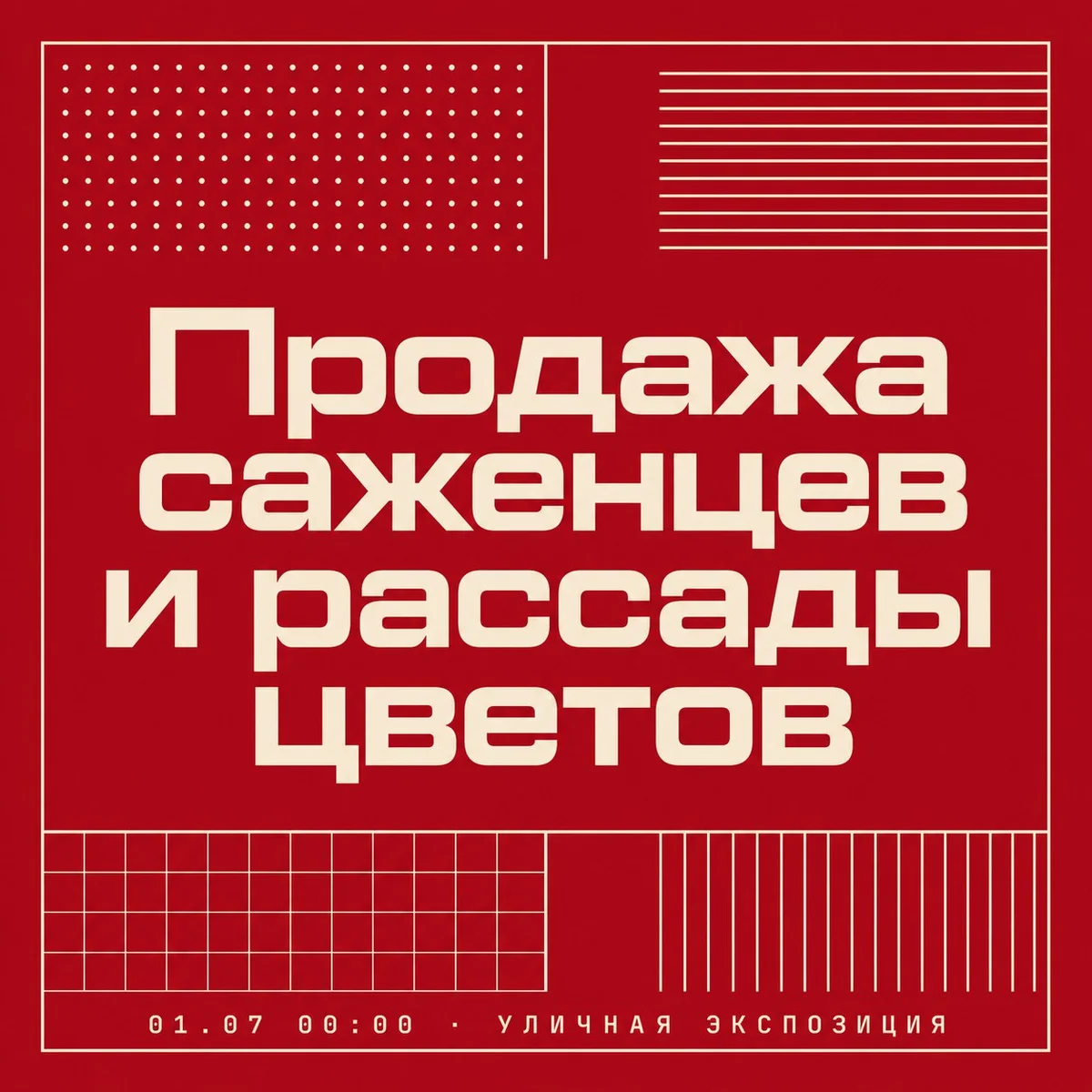 Афиша «Продажа саженцев и рассады цветов»