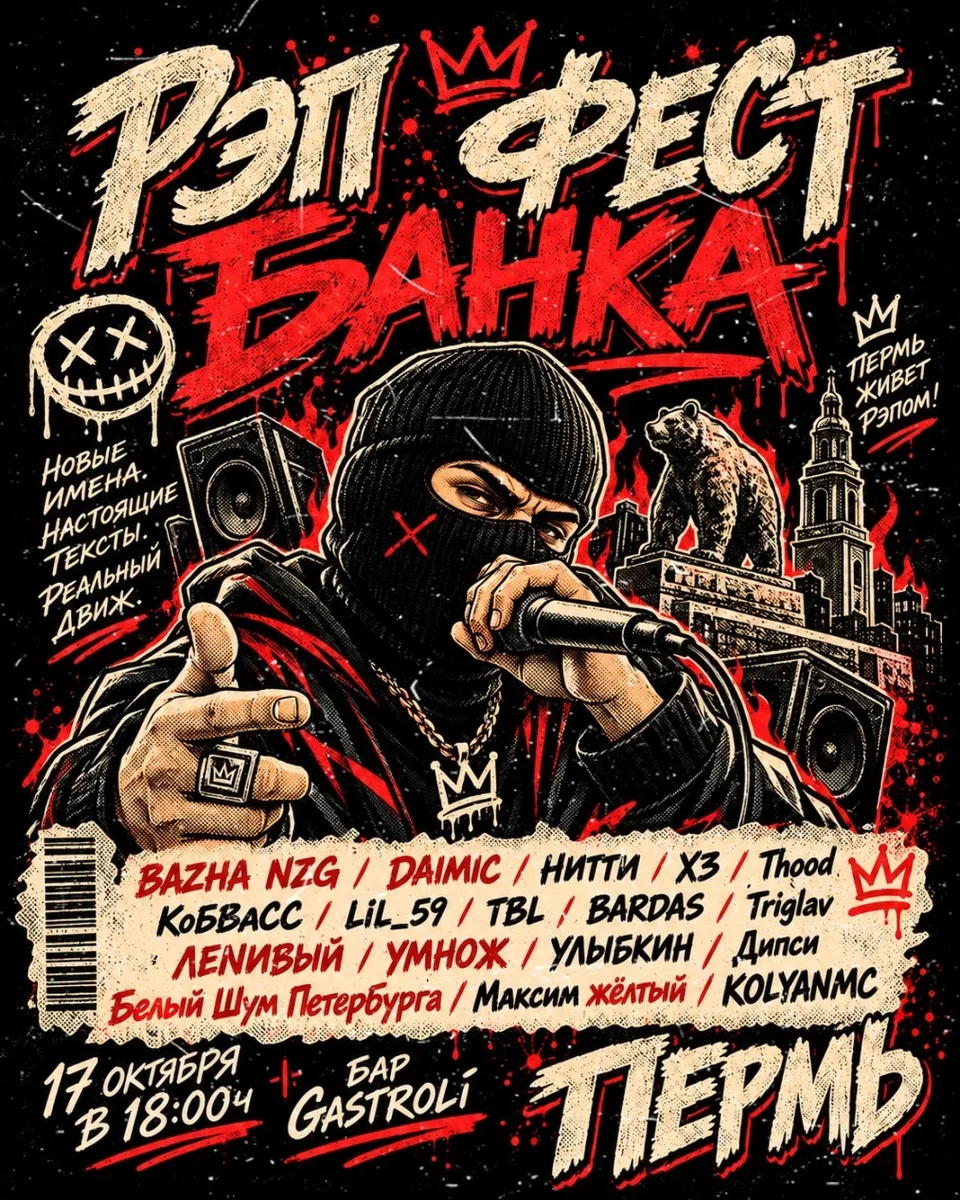 Афиша «Рэп Фест БАНКА Пермь»