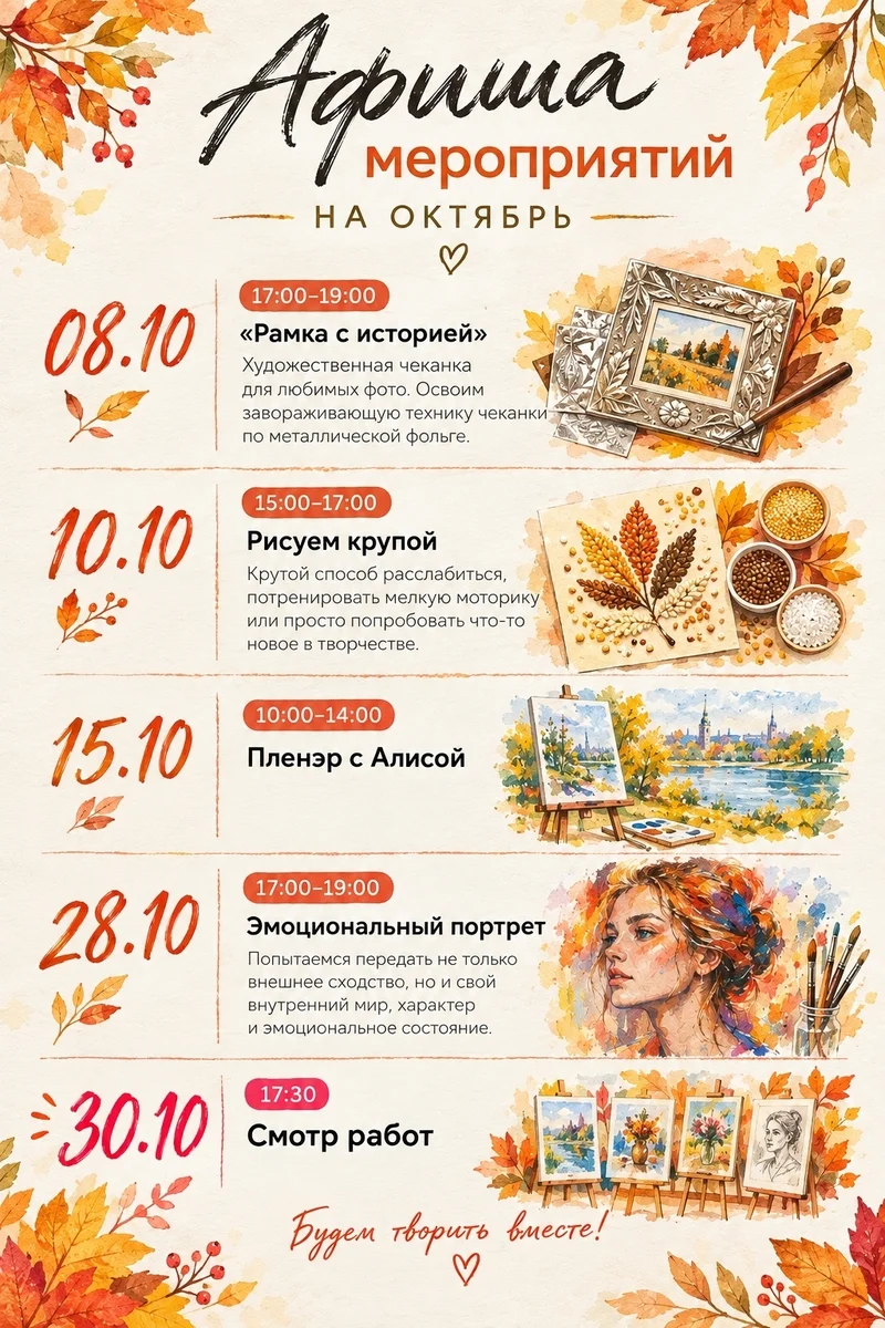 Афиша «Смотр работ»