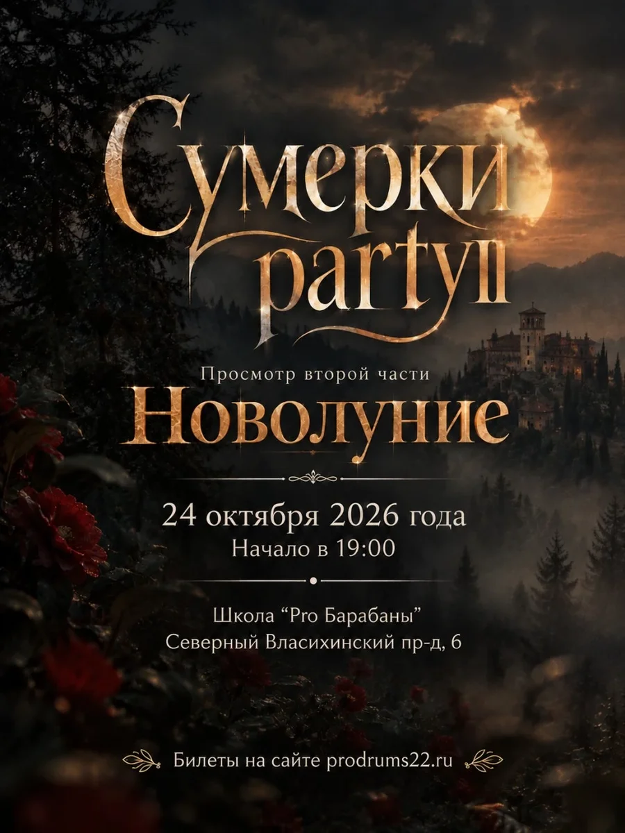 Афиша «Сумерки party Часть 2»