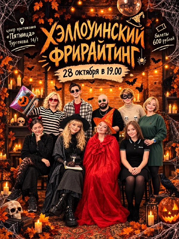 Афиша «Хэллоуинский фрирайтинг»