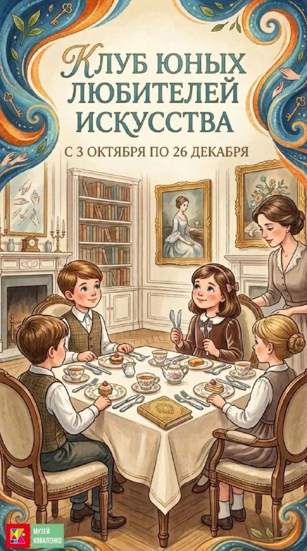 Афиша «Клуб юных любителей искусства»
