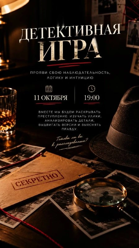 Афиша «Детективная игра»