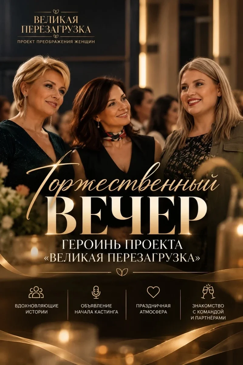 Афиша «Торжественный вечер преображений»