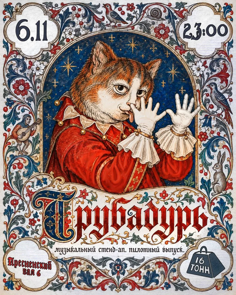 Афиша ««Трубадурь» — музыкальный стендап»