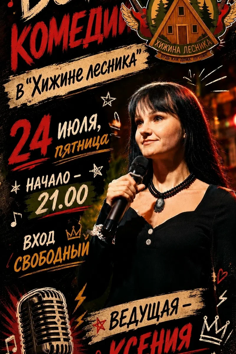 Афиша «Вечер комедии в «Хижине лесника»»