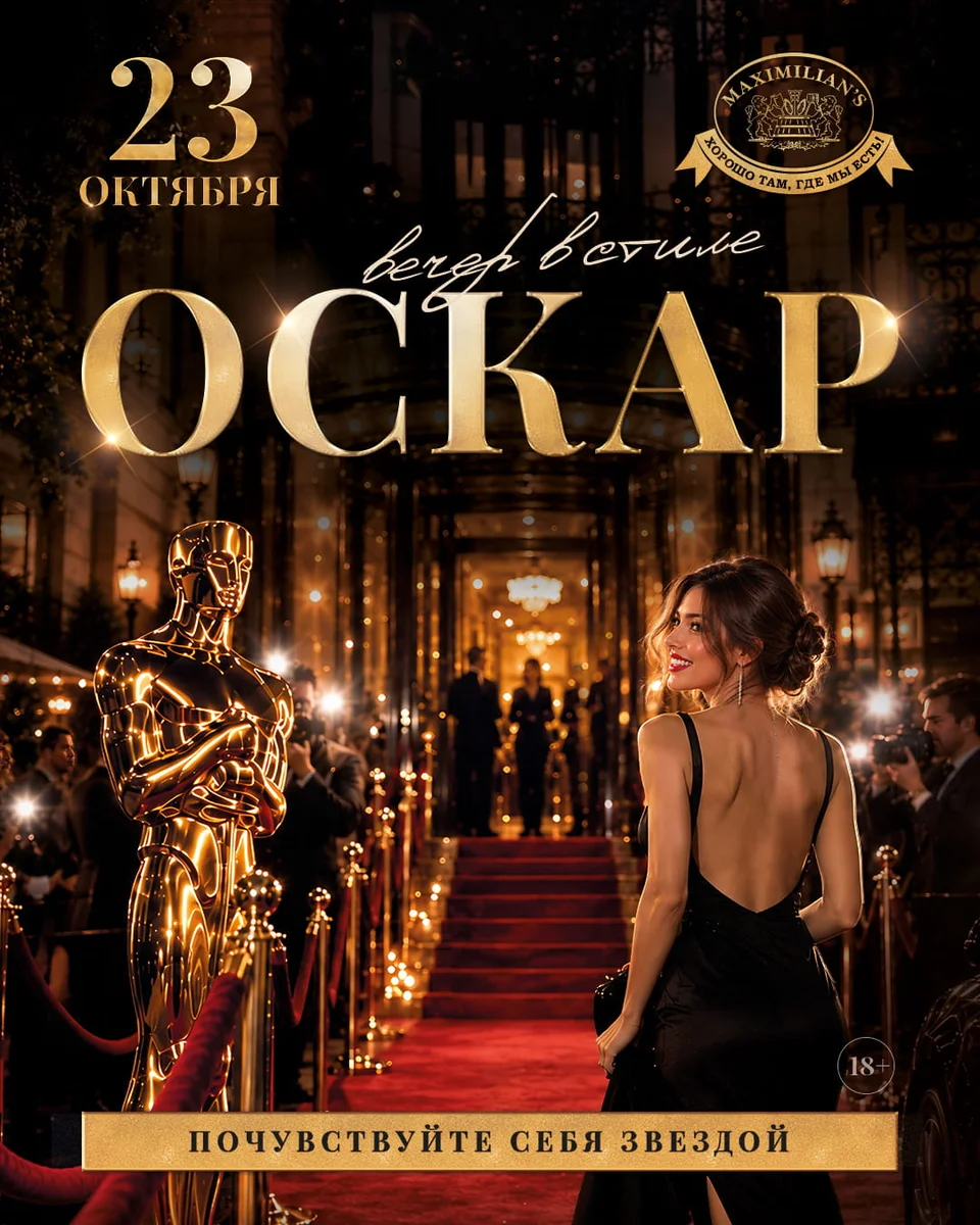 Афиша «Вечер в стиле «Оскар»»