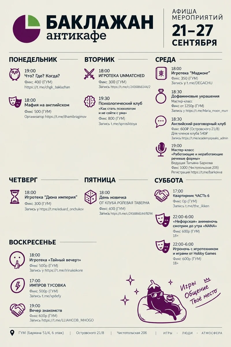 Афиша «Вечер знакомств»