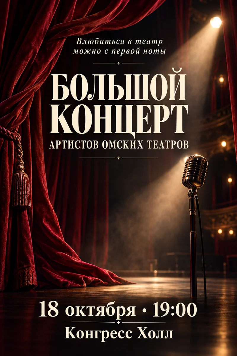 Афиша «🎭 Влюбиться в театр можно с первой ноты.»