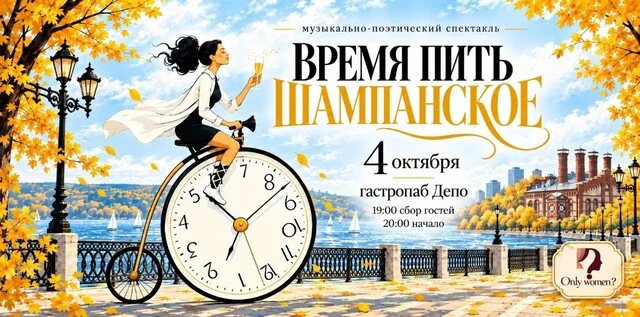 Афиша «Время пить шампанское!»