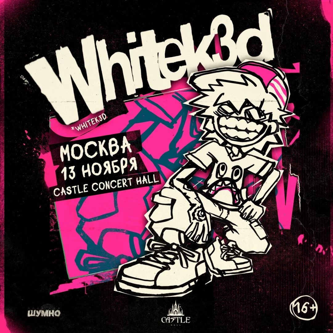 Афиша «whitek3d / Москва / 13.11 / Castle»